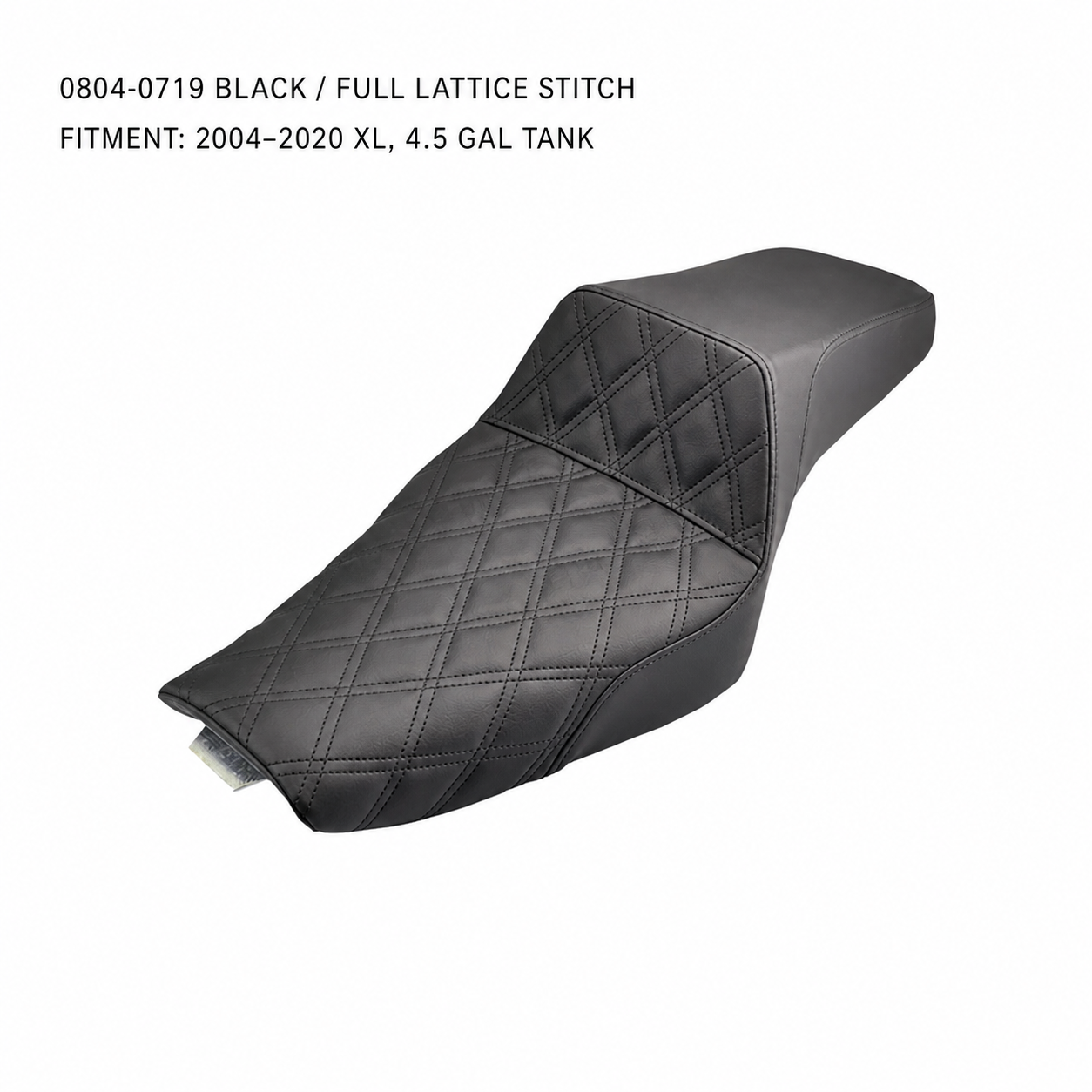 0804-0719 Black / Full Lattice / 4.5 Gal seat for Harley Sportster XL