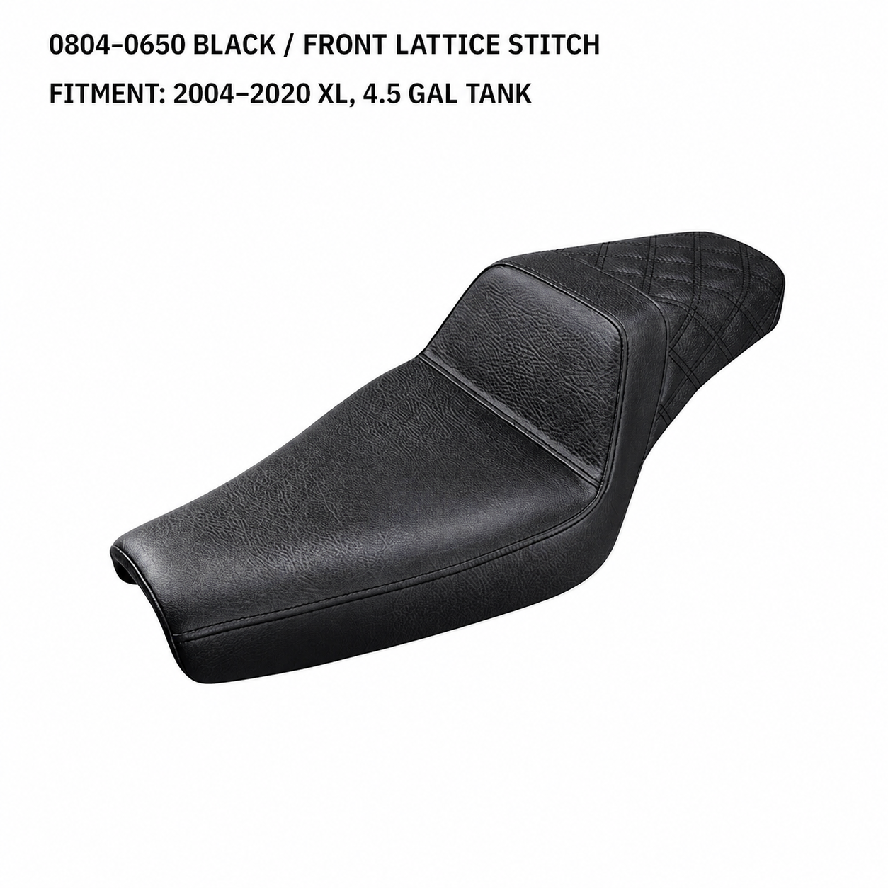 0804-0650 Black / Front Lattice / 4.5 Gal seat for Harley Sportster XL
