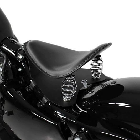 Solo seat installed with chrome coil springs