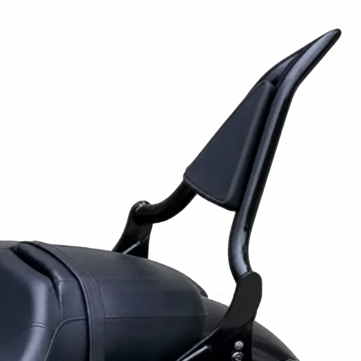 Black pointed sissy bar backrest