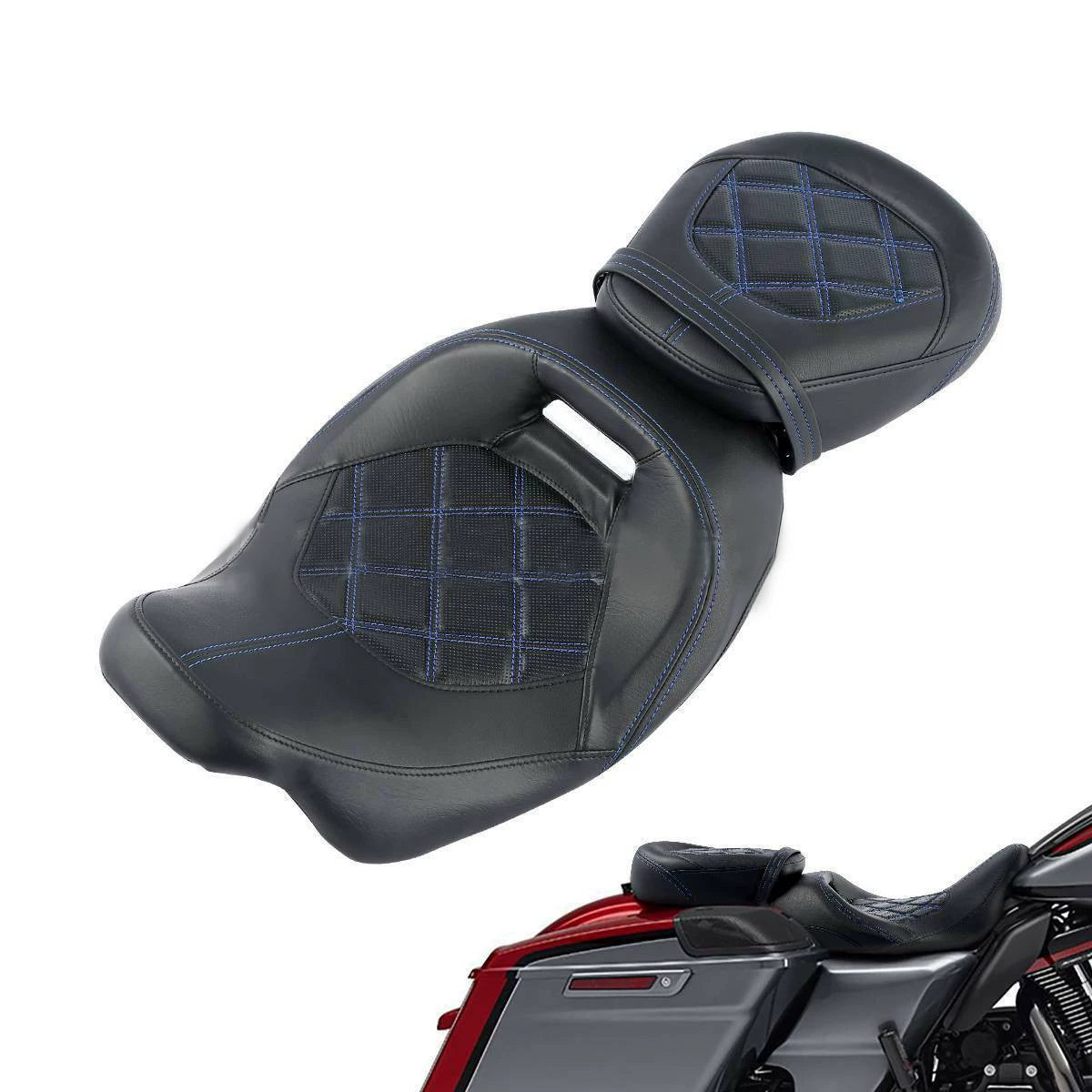 Blue stitching seat option