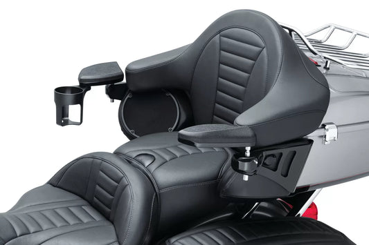 Black passenger swivel armrest finish