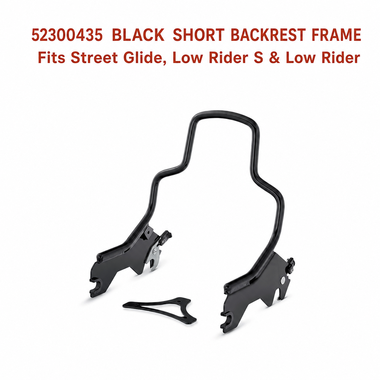 52300435 black short backrest frame