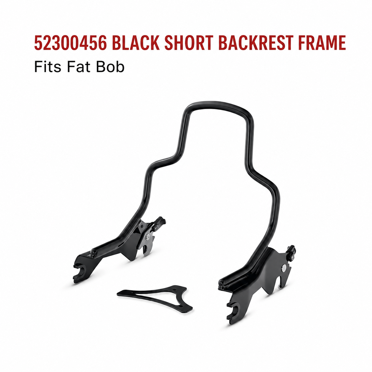 52300456 black short backrest frame for Fat Bob