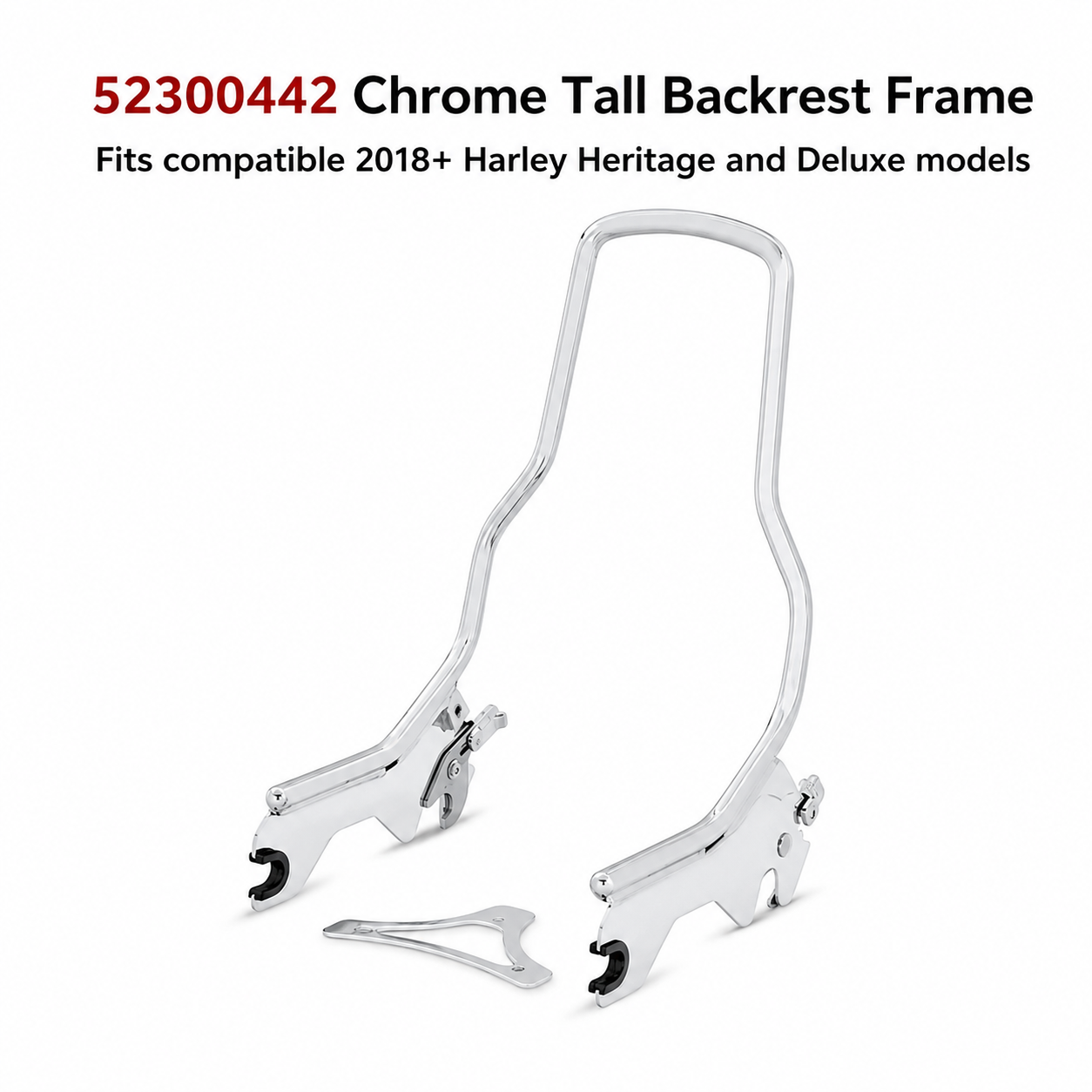 52300442 chrome tall backrest frame
