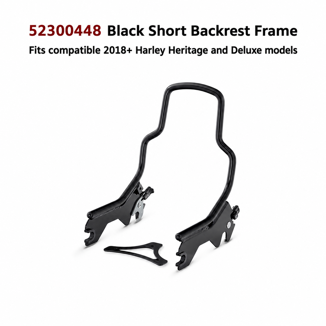 52300448 black short backrest frame