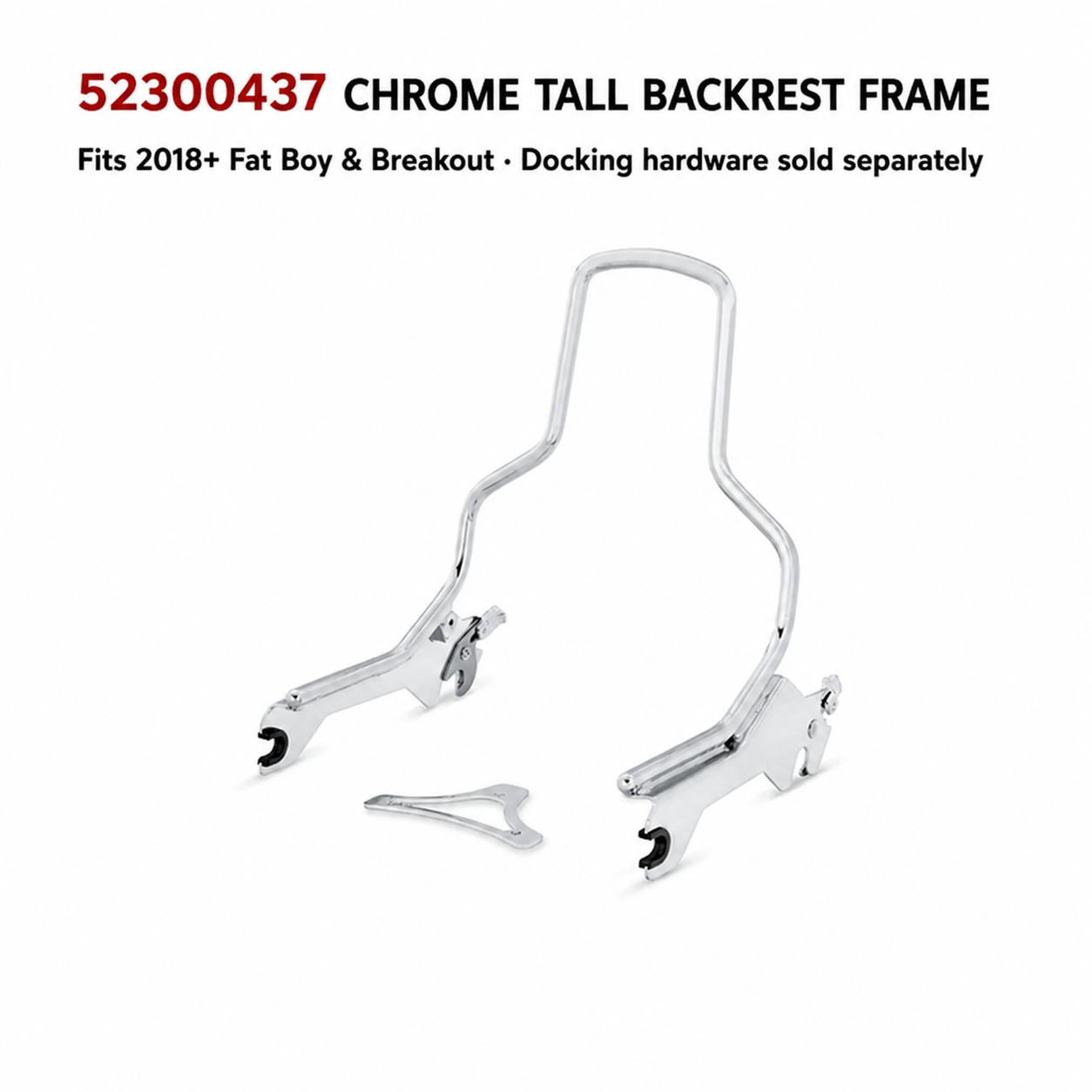 52300437 chrome tall backrest frame