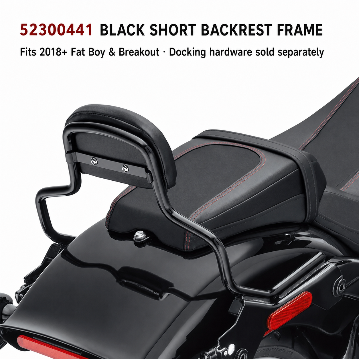 52300441 black short backrest frame