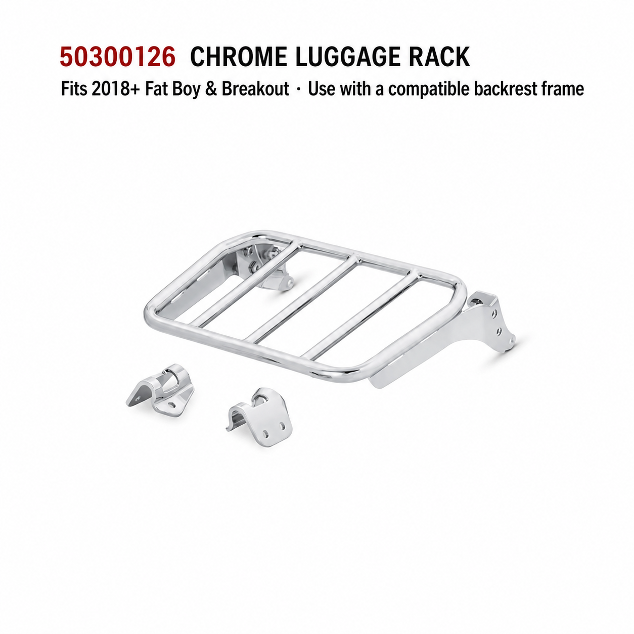 50300126 chrome luggage rack