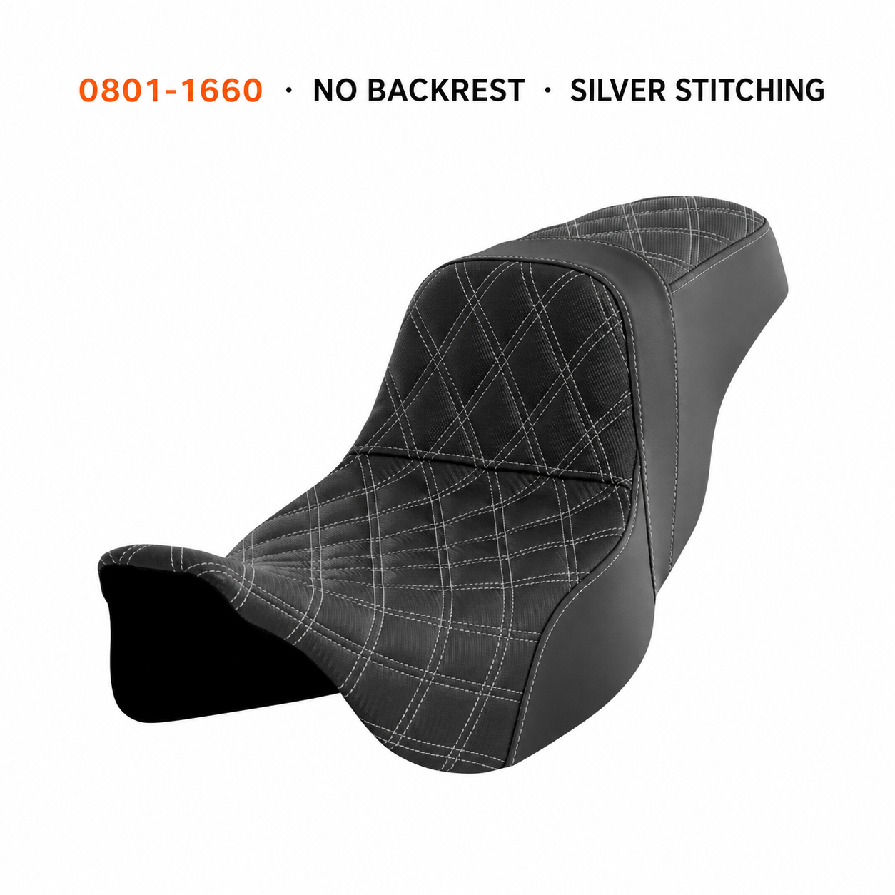 0801-1660 — No Backrest — Silver Stitching