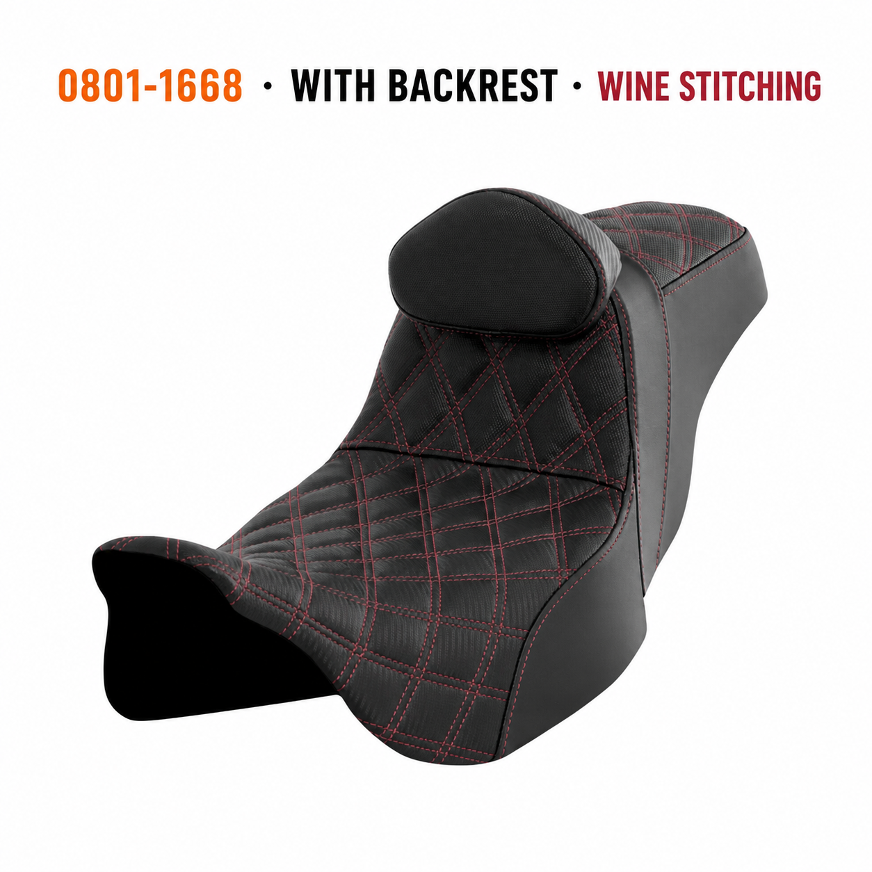 0801-1668 — With Backrest — Wine Stitching