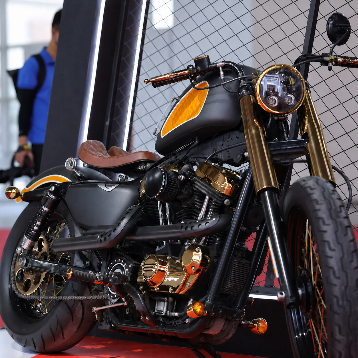 Custom Harley Sportster XL883N vintage build gallery 3