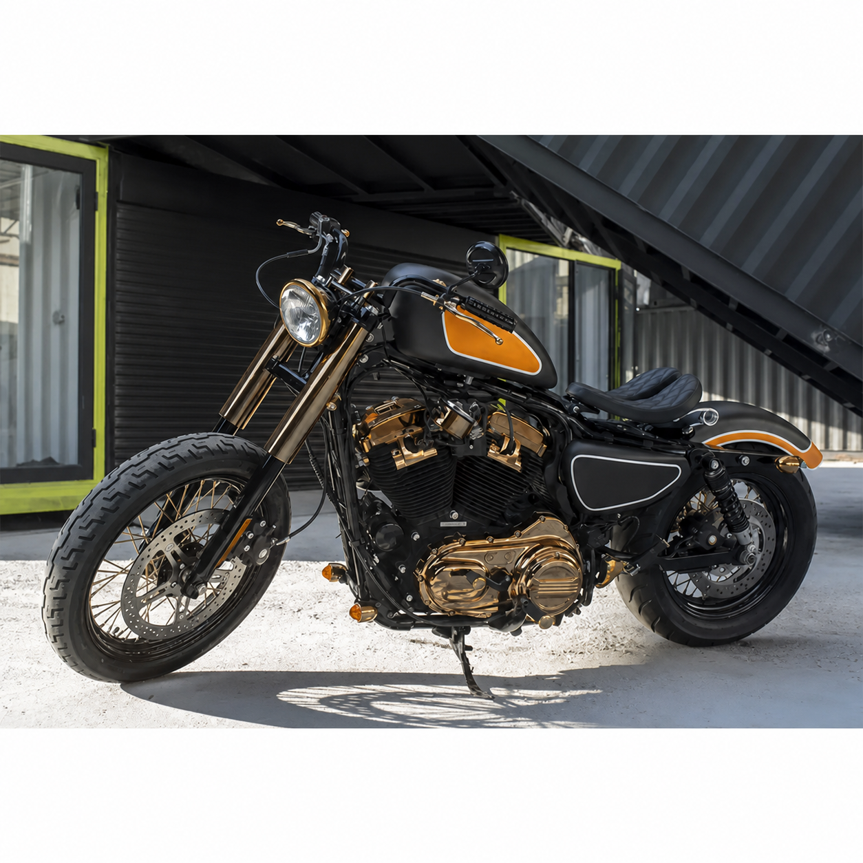 Custom Harley Sportster XL883N vintage build gallery 4