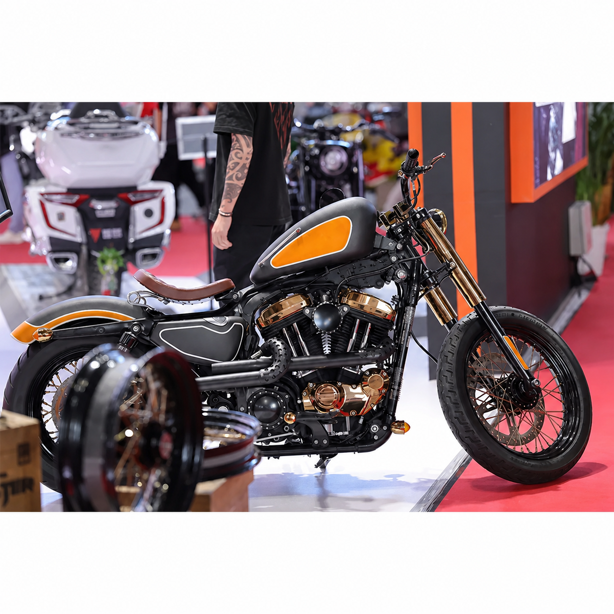 Custom Harley Sportster XL883N vintage build gallery 5