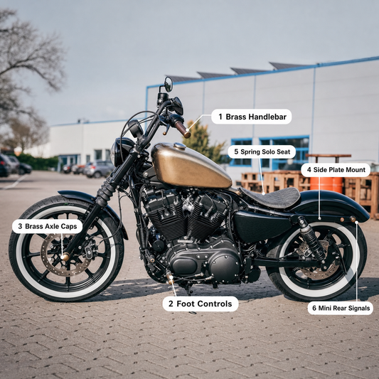 Vintage copper-style Harley Sportster 1200 custom build