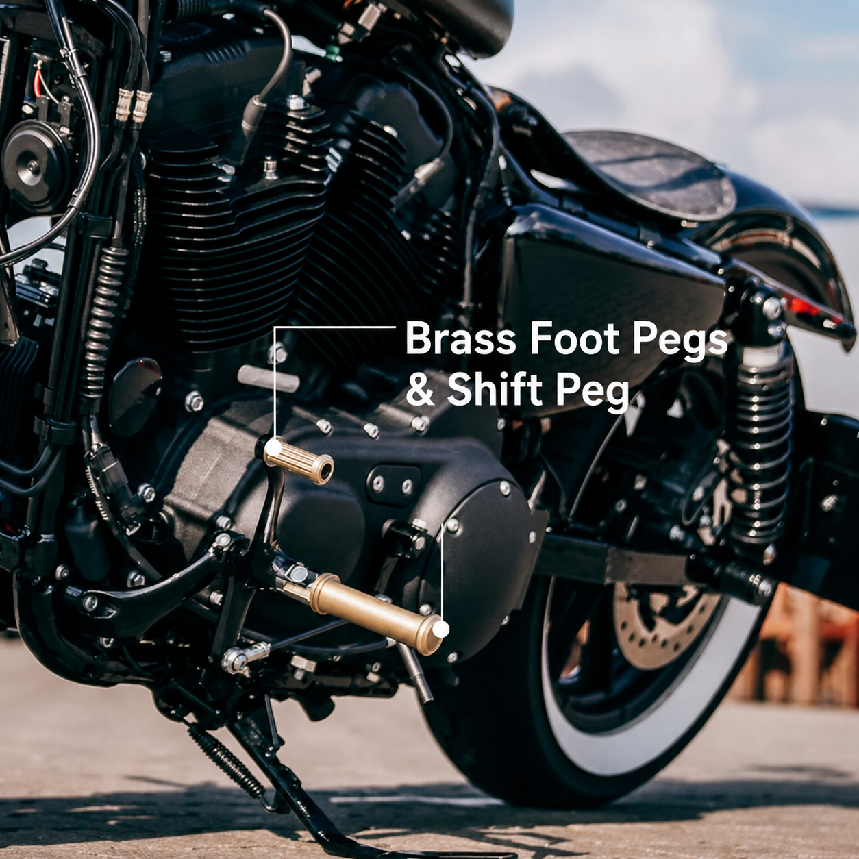 Brass Foot Pegs & Shift Peg