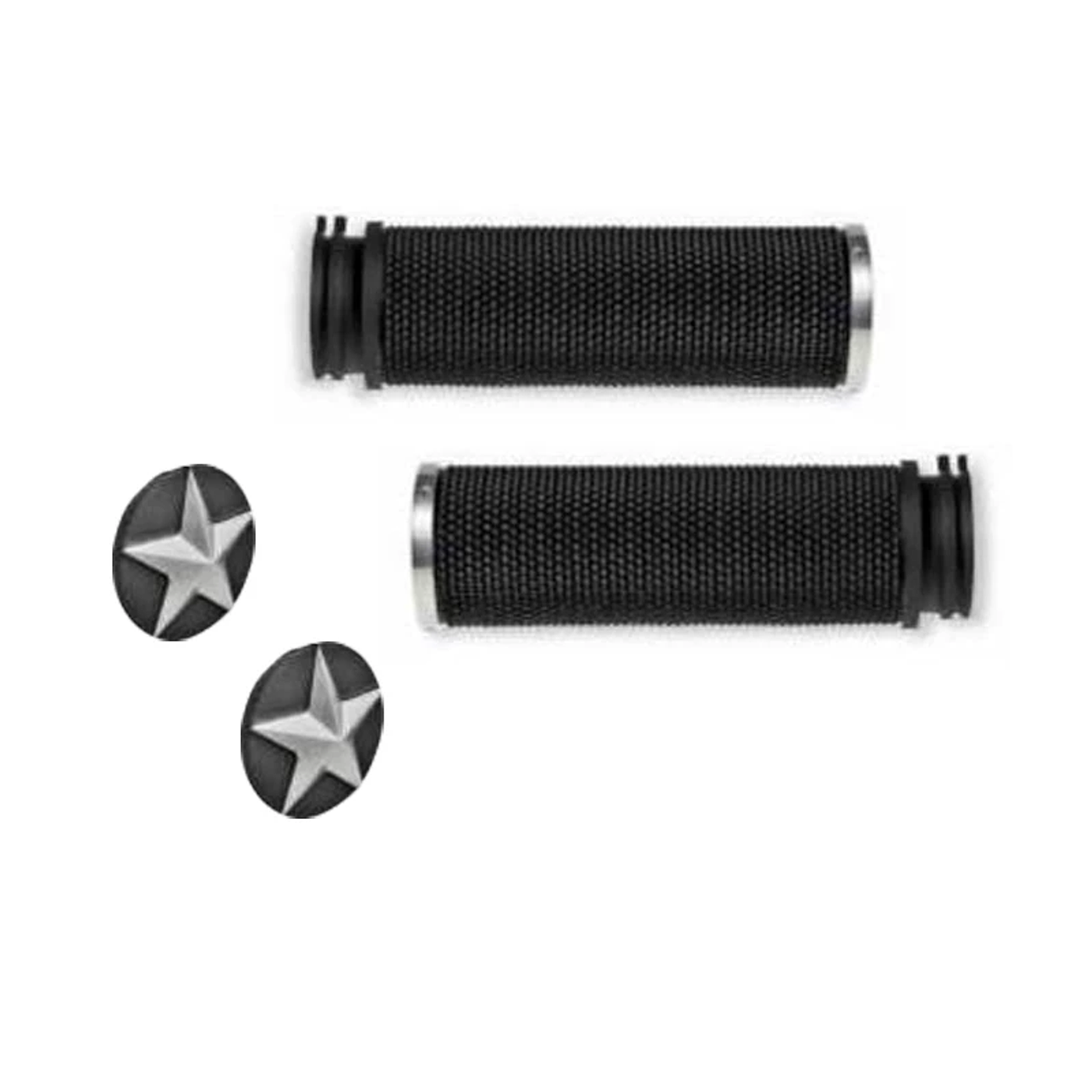 Handlebar grips and star end caps
