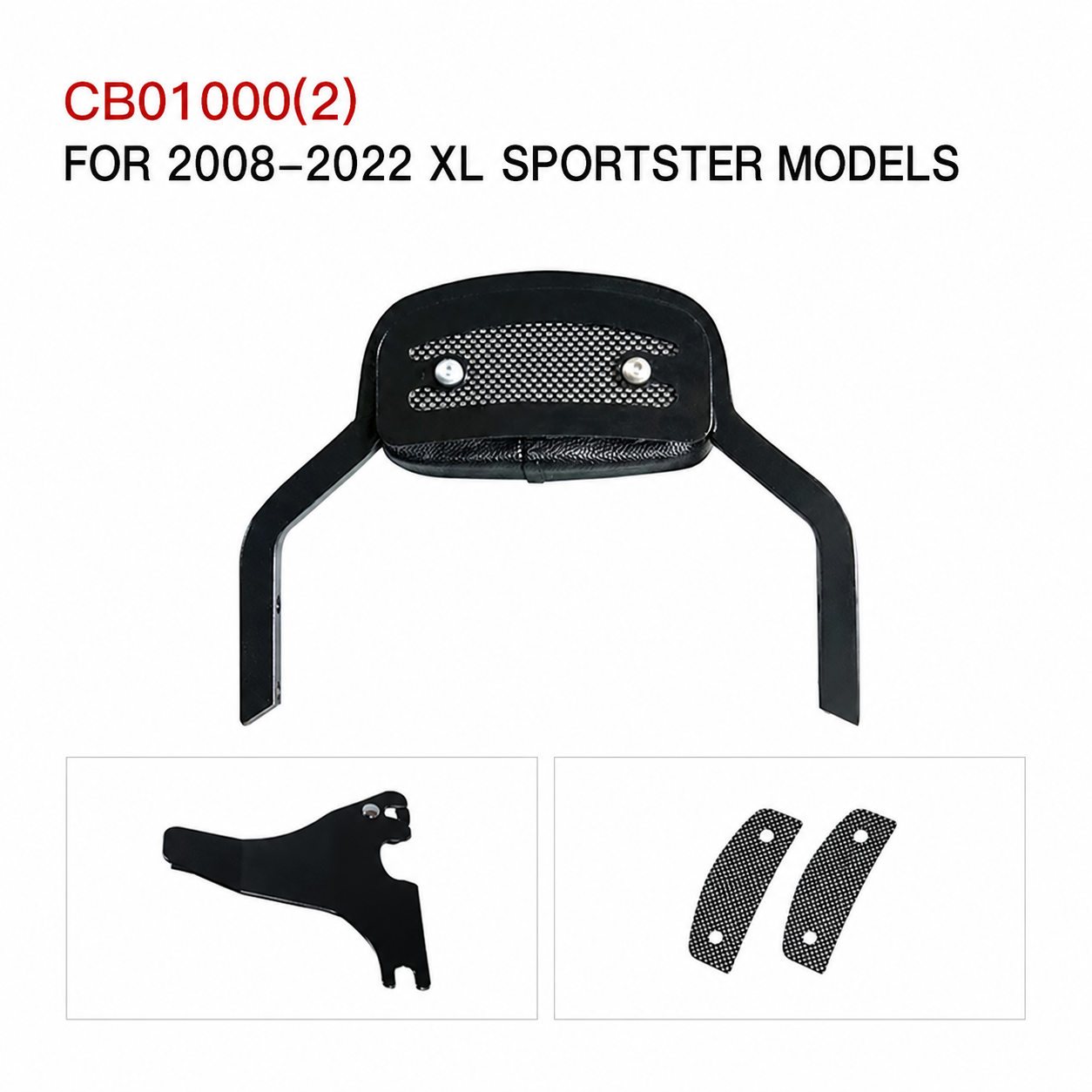 CB01000(2) mini backrest for 2008–2022 XL Sportster