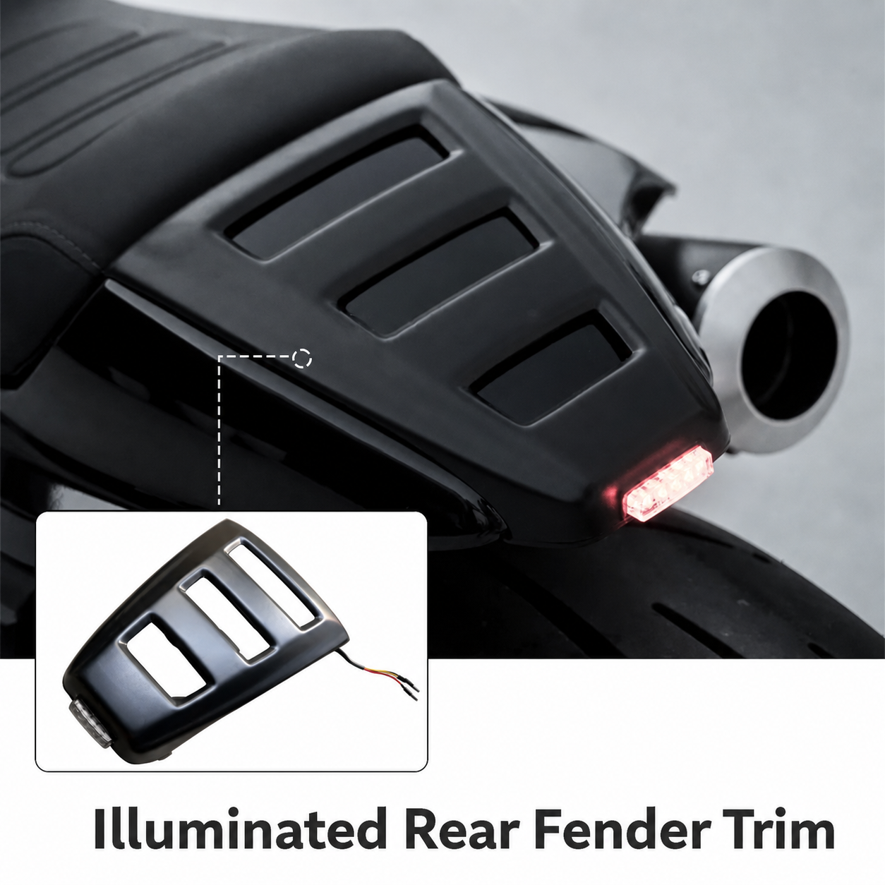 HD006 Illuminated Rear Fender Trim