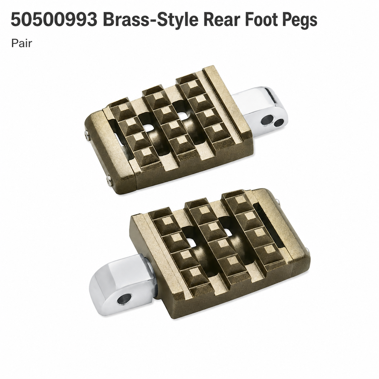 50500993 Brass-Style Rear Foot Pegs