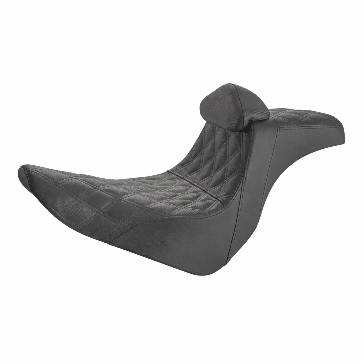 Unbranded motorcycle seat with rider backrest