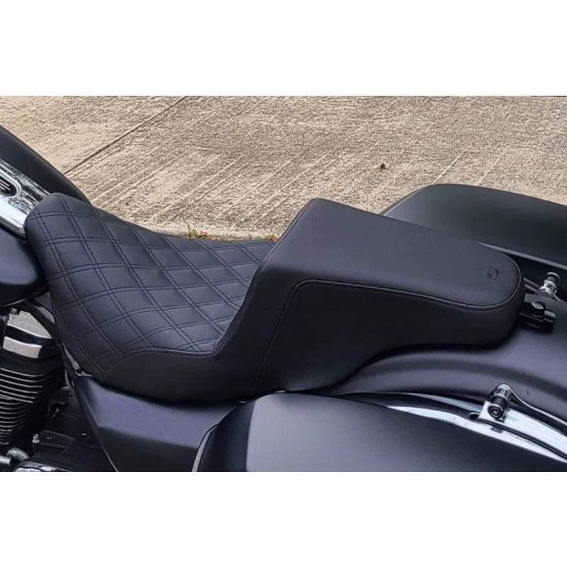 Extended step-up touring seat installed view
