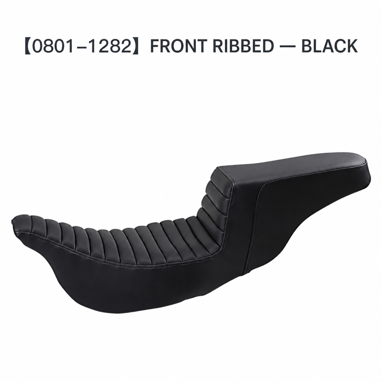 0801-1282 front ribbed black seat