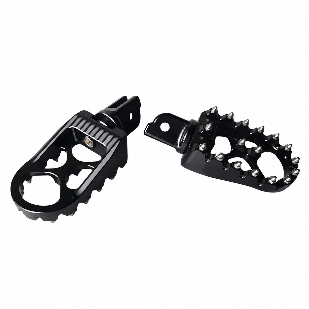 Unbranded front and rear black motorcycle foot pegs