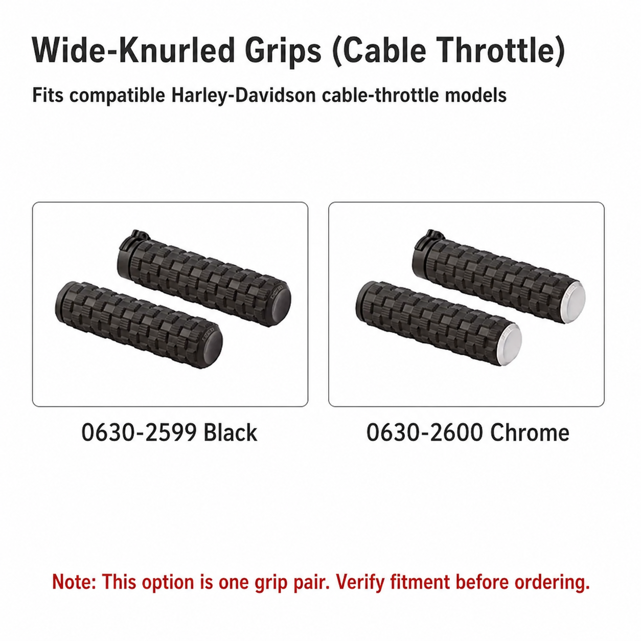 Wide-Knurled Black/White / Cable Throttle