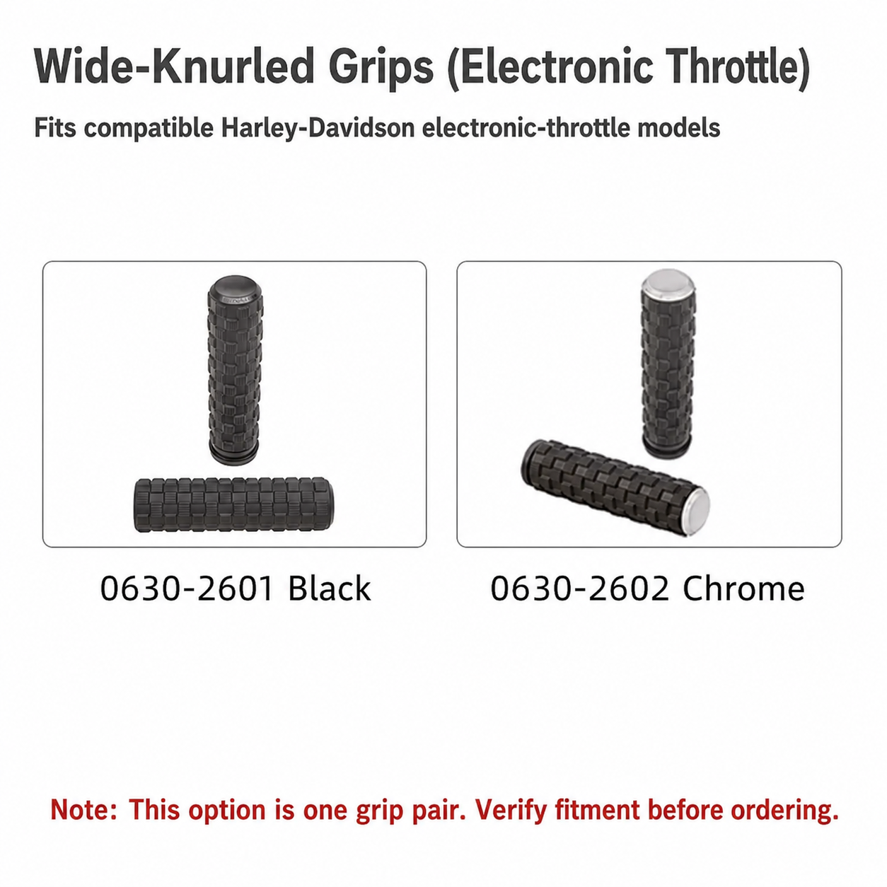 Wide-Knurled Black/White / Electronic Throttle