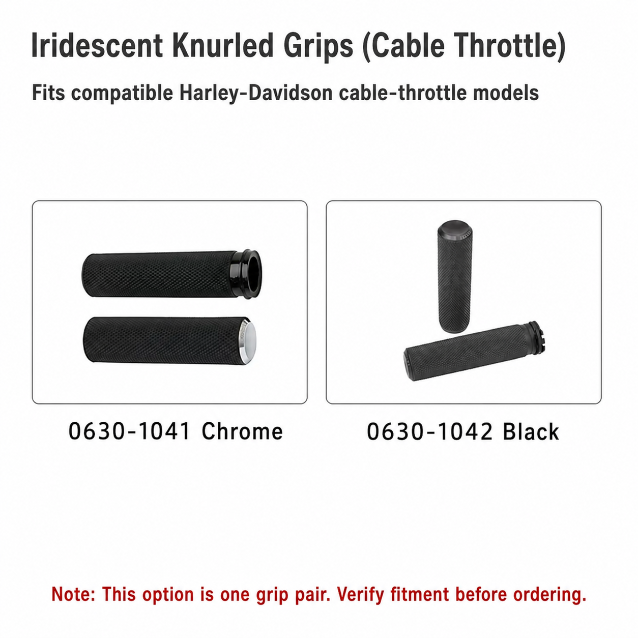 Iridescent Knurled Black/White / Cable Throttle