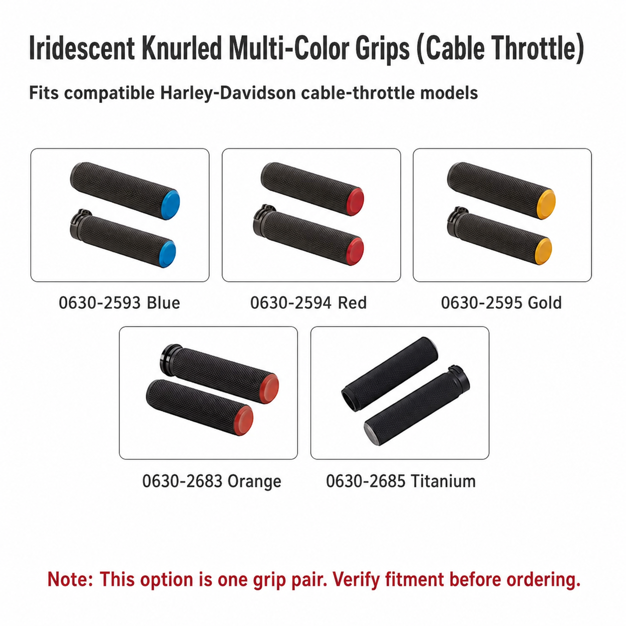 Iridescent Knurled Multi-Color / Cable Throttle