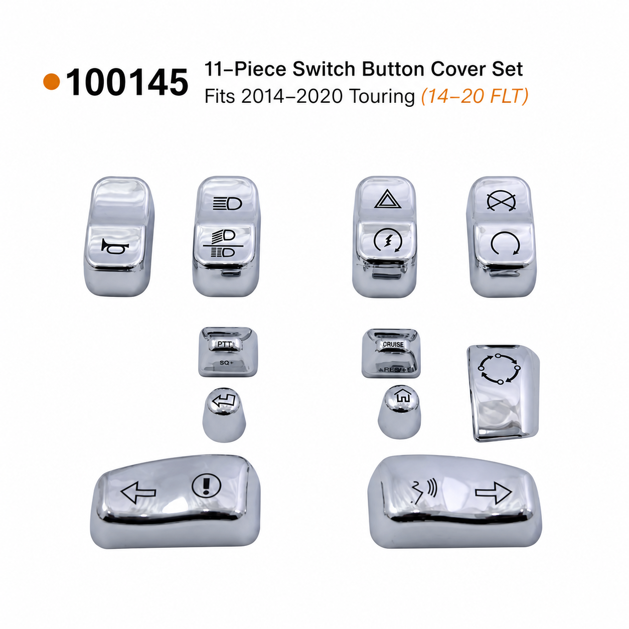 Chrome 2014+ Touring switch covers, part 100145