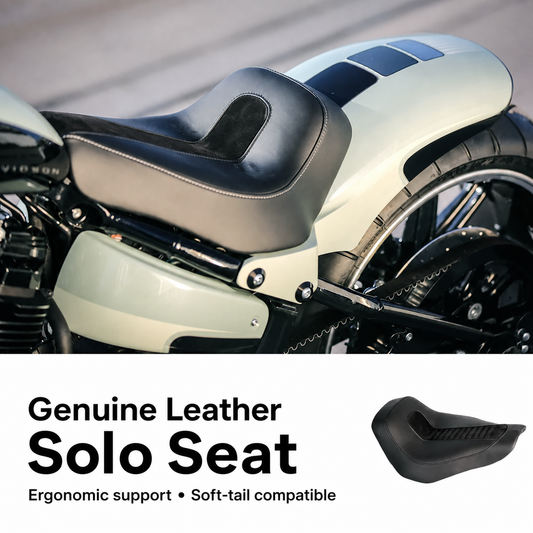 Harley-Davidson Softail Breakout solo seat installed, side view