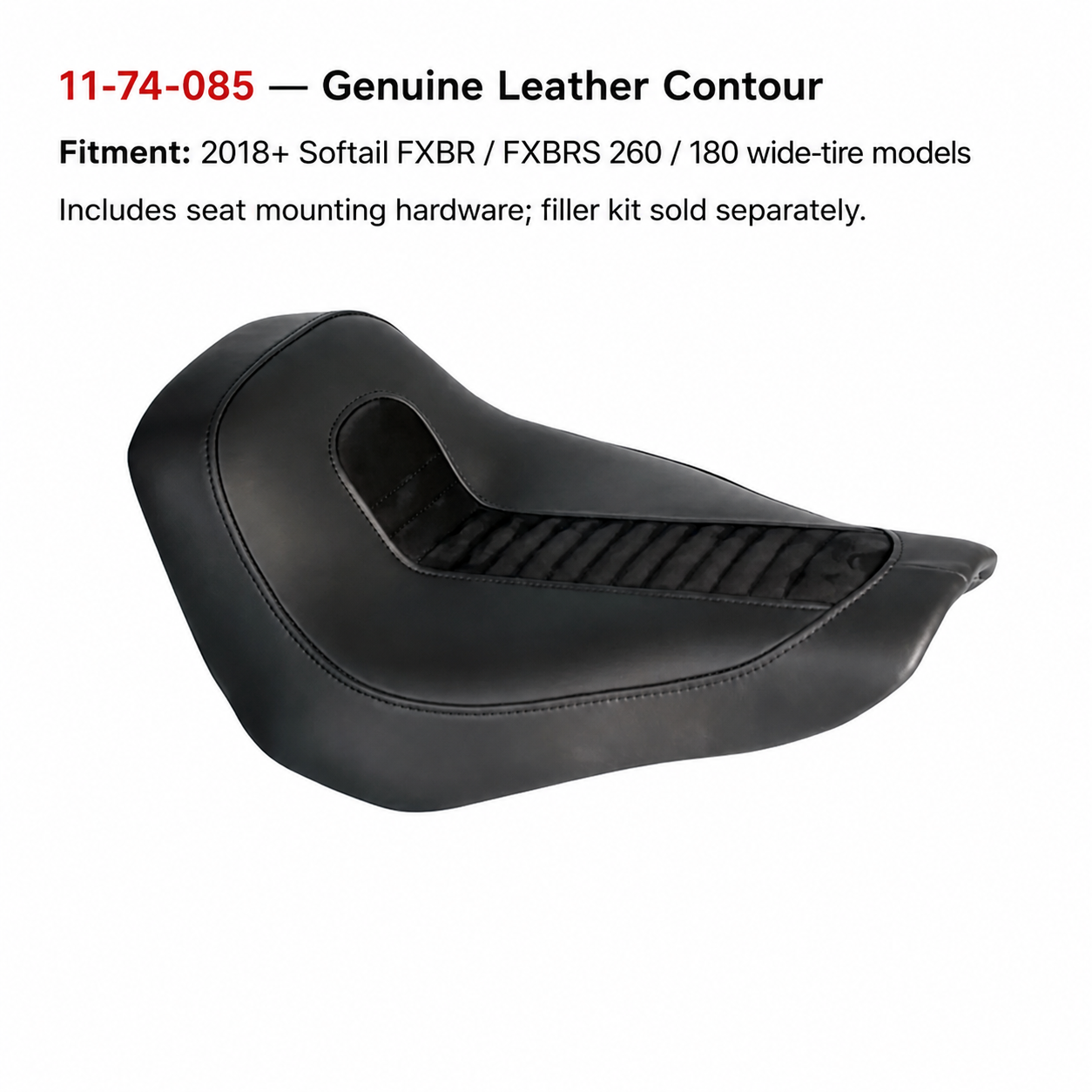 Genuine leather contour solo seat model 11-74-085