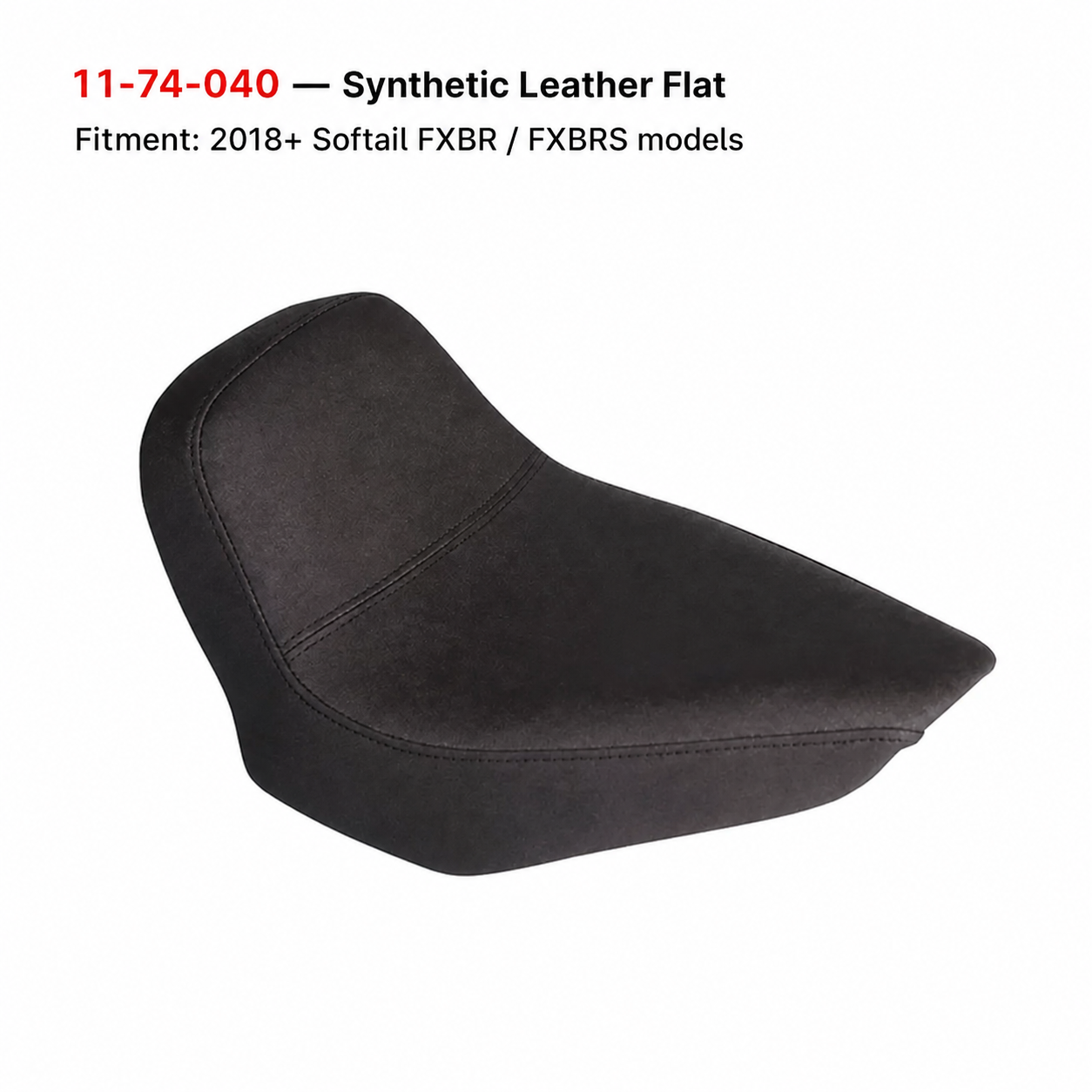 Synthetic leather flat solo seat model 11-74-040
