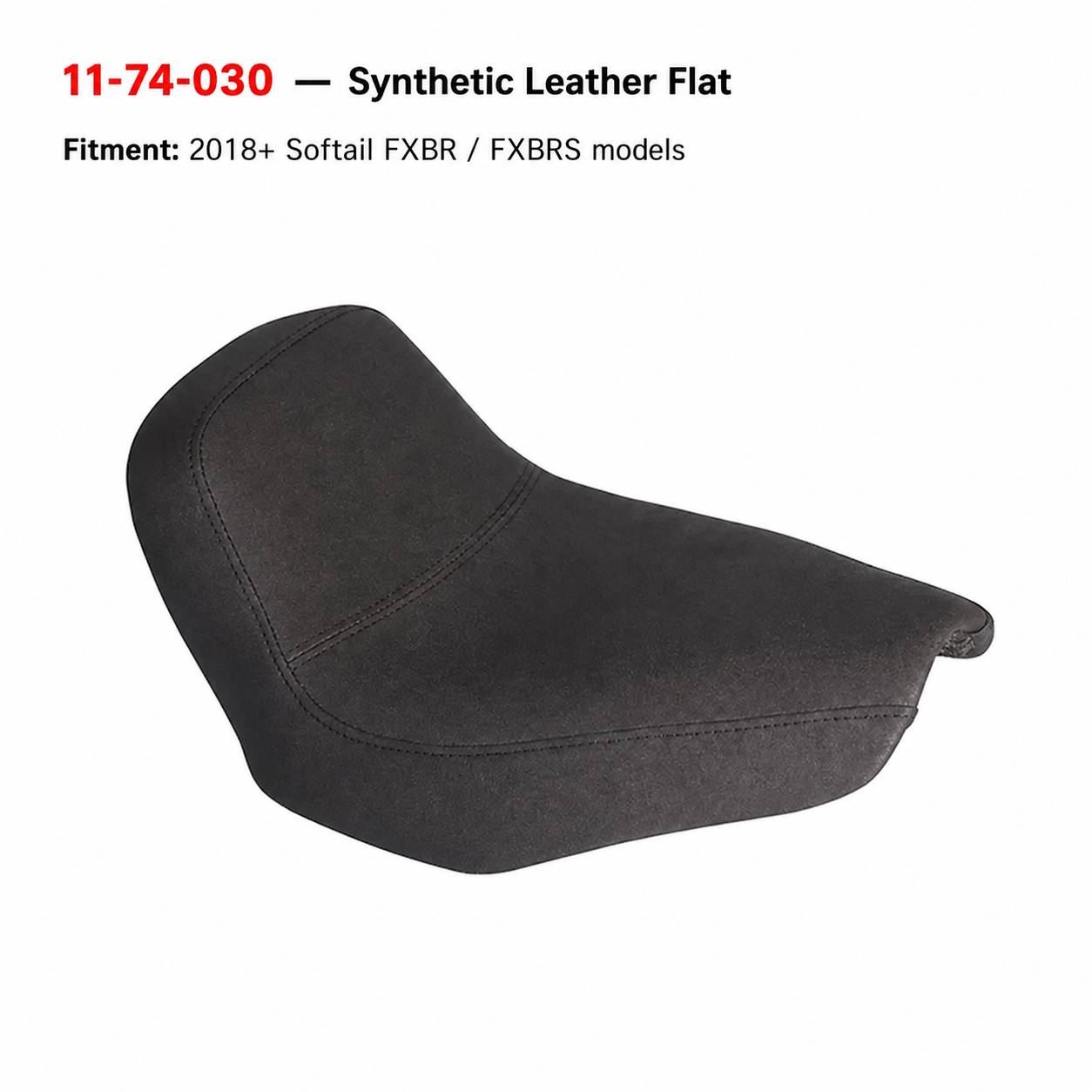 Synthetic leather flat solo seat model 11-74-030