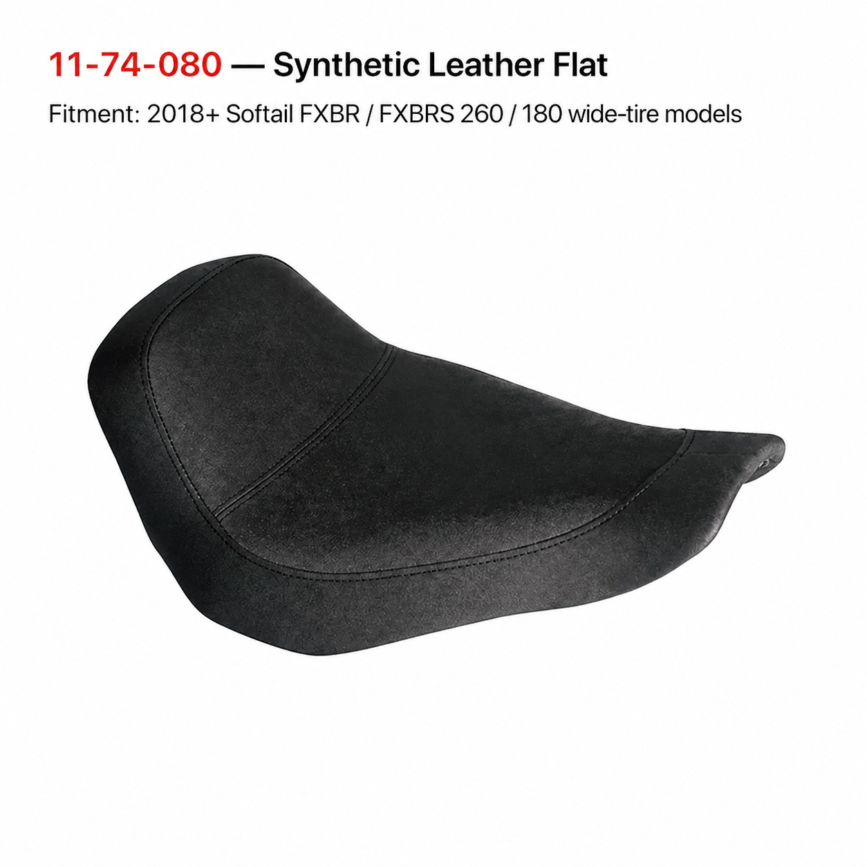 Synthetic leather flat solo seat model 11-74-080