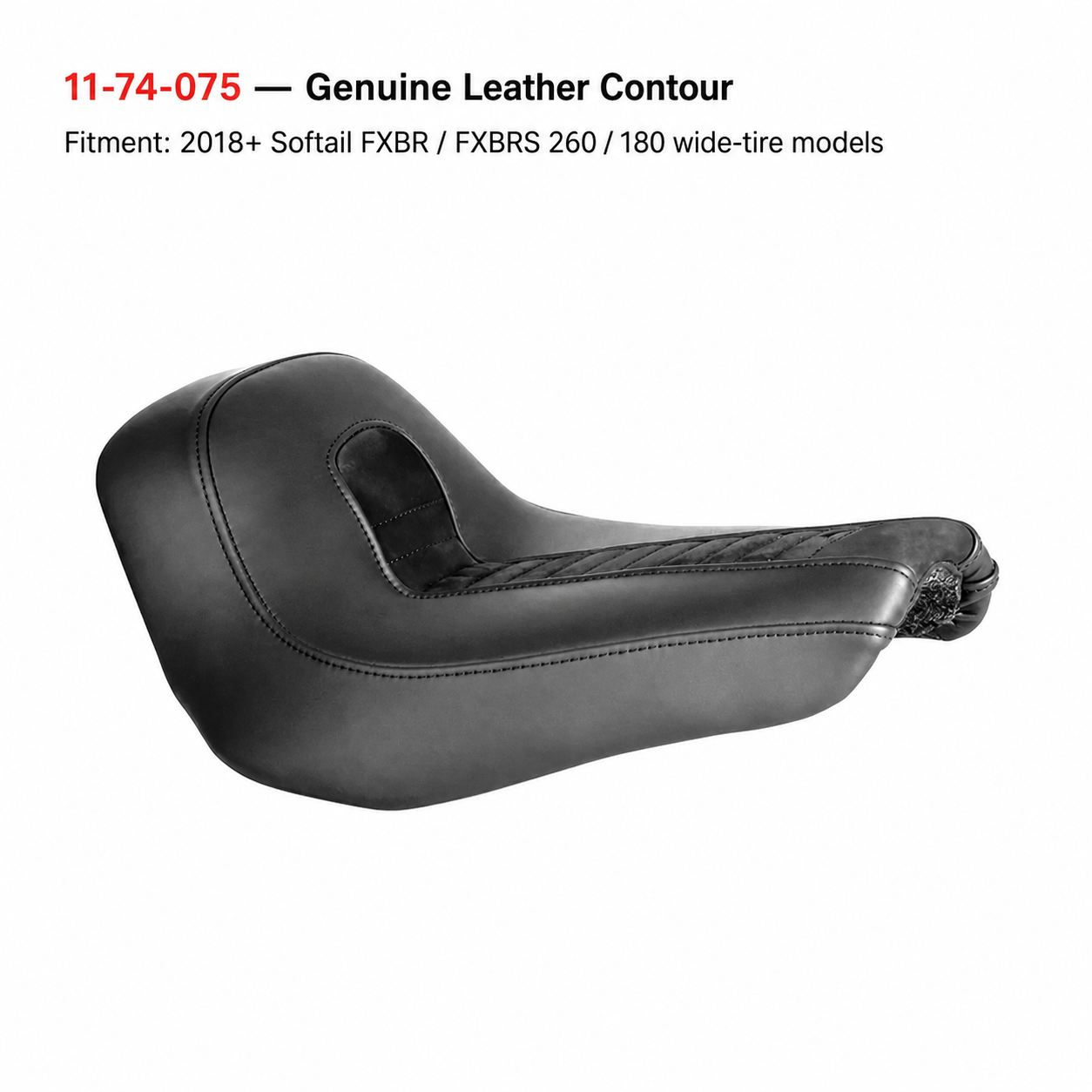 Genuine leather contour solo seat model 11-74-075