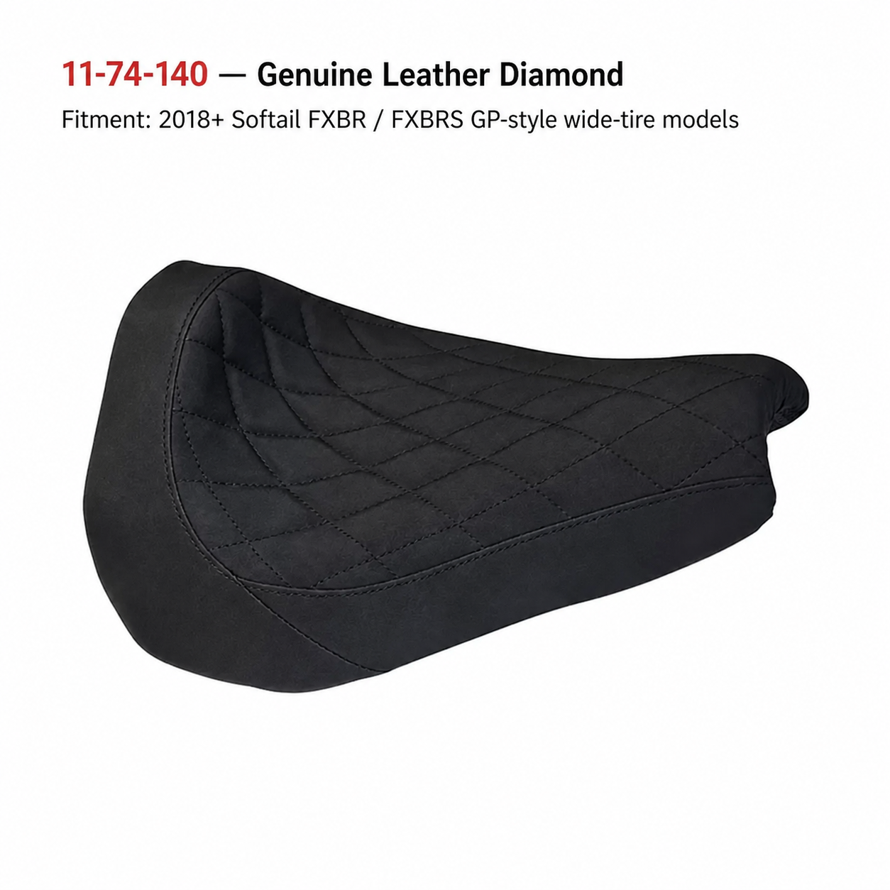 Genuine leather diamond solo seat model 11-74-140