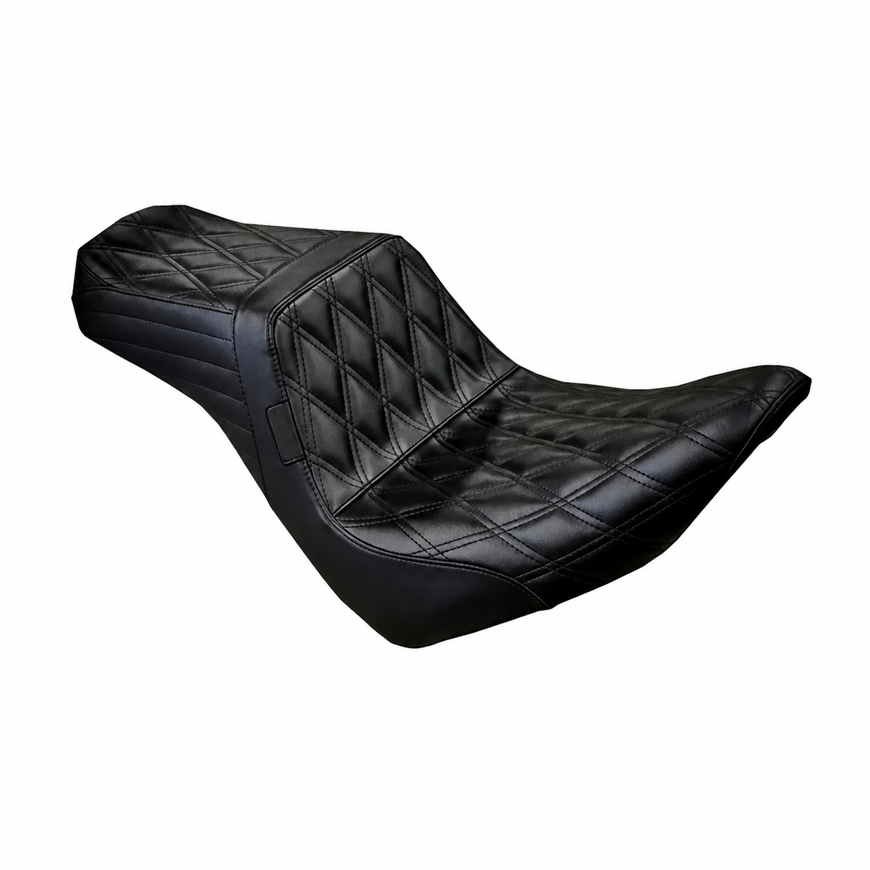 Black diamond stitch two-up seat