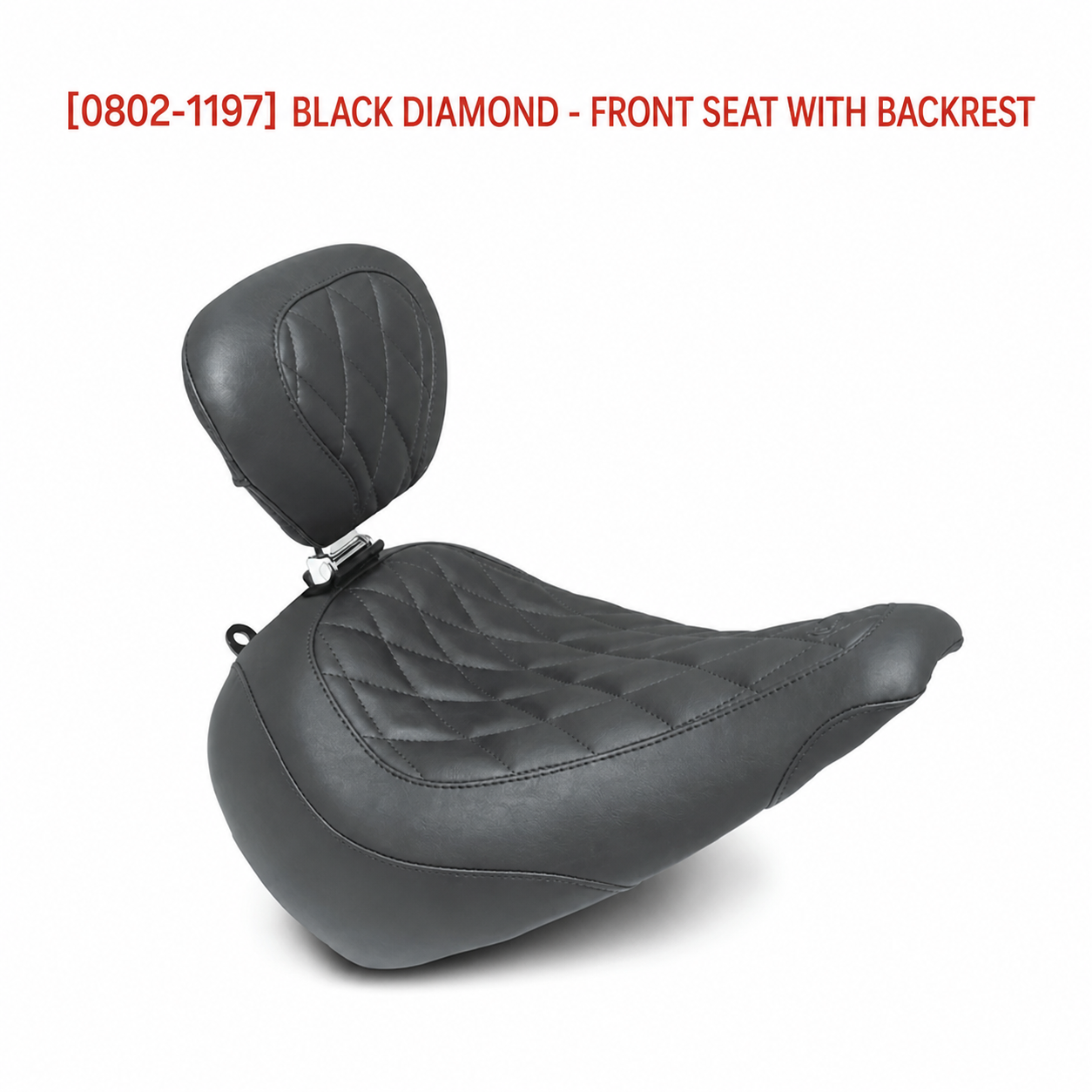 Black diamond front seat with backrest