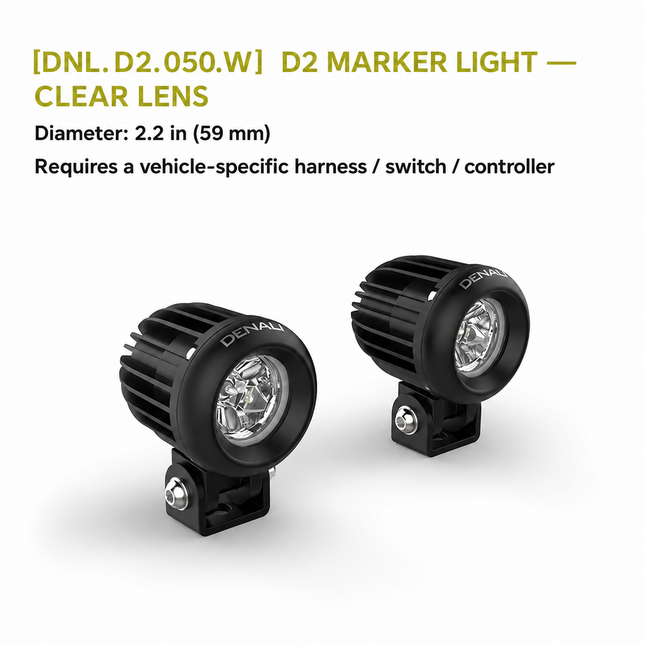 D2 Marker Light — Clear Lens (DNL.D2.050.W)