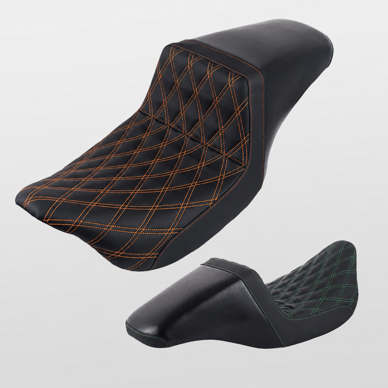 Diamond stitched touring motorcycle seat gallery-1
