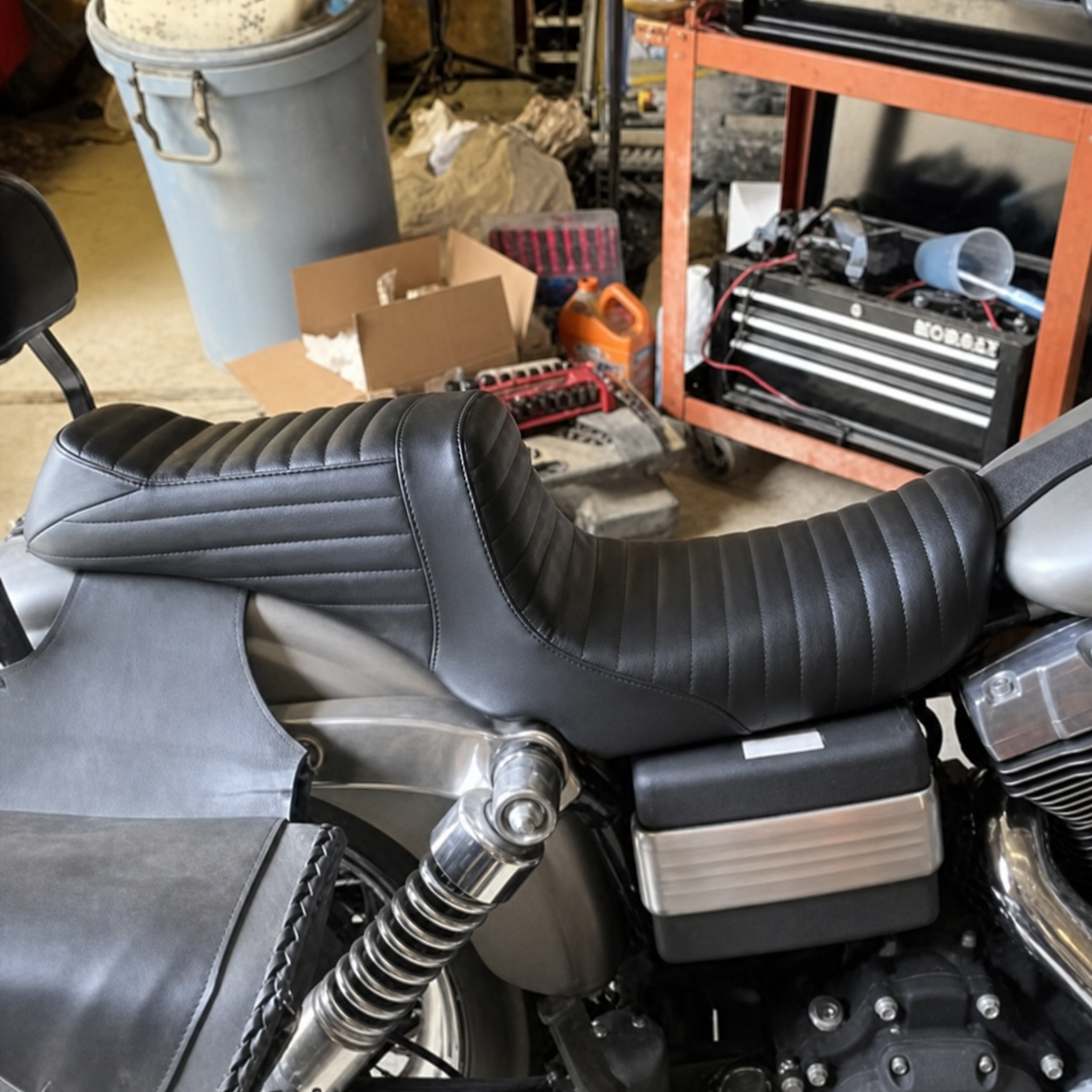Sportster two-up motorcycle seat gallery-2