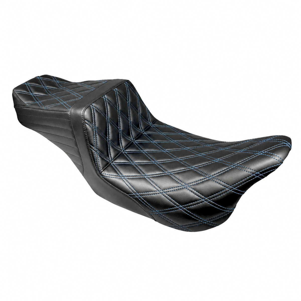 Diamond blue stitch seat