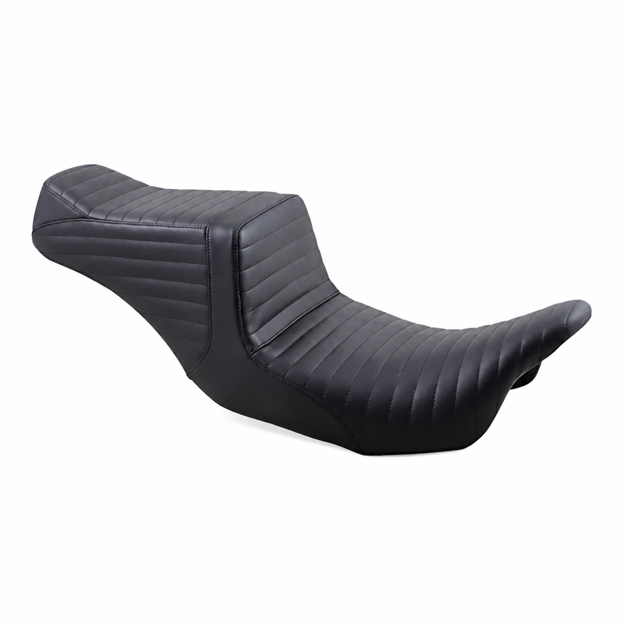 Horizontal black stitch seat