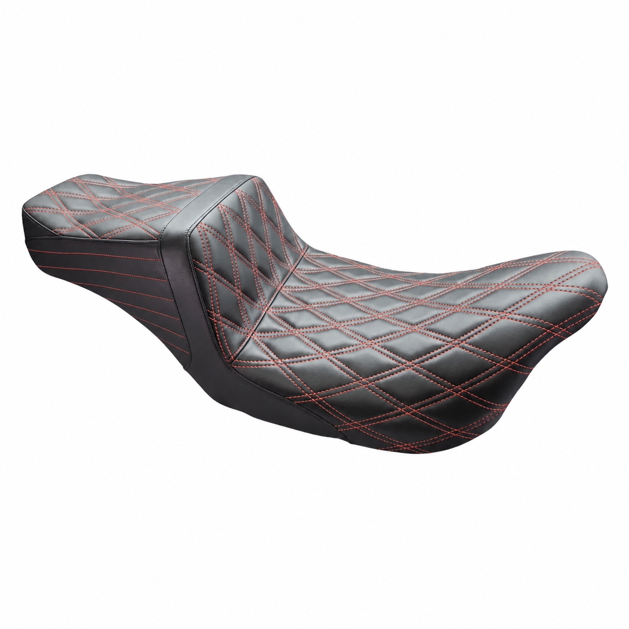 Diamond red stitch seat