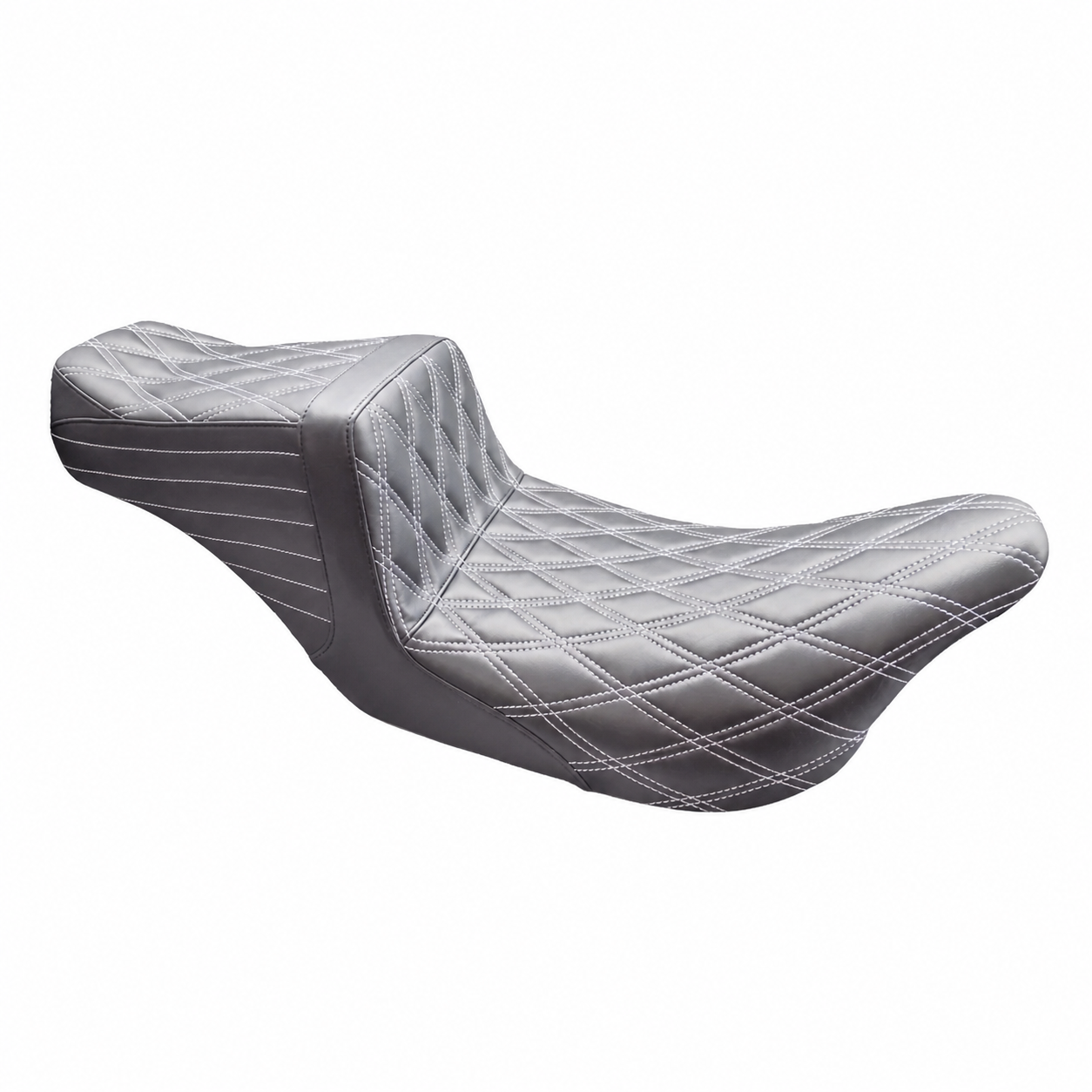 Diamond gray stitch seat