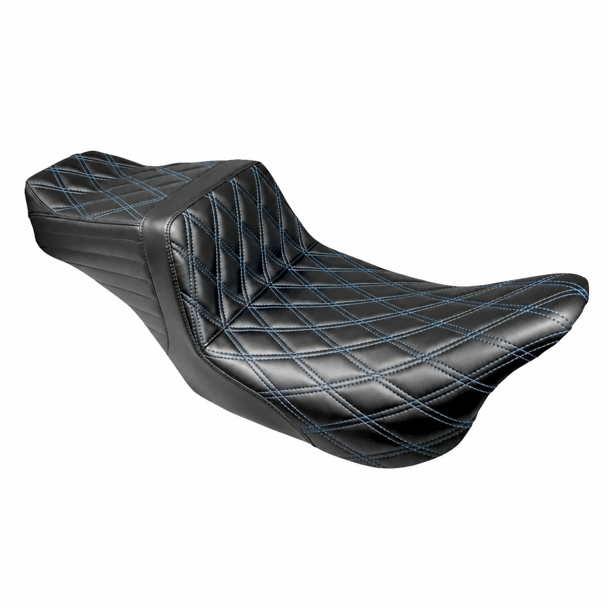 Diamond blue stitch seat